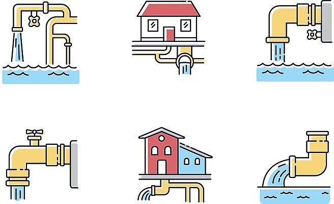 EPS 해외이미지 클립아트 무료이미지 디자인 산업 선 컨셉 일러스트 주택 건물 물 세트 픽토그램 웹 흐름 도시 플랫 수리 떨어짐 위생 만화 수집 심볼 서비스 파이프 심플 윤곽 팩 시스템 지하 자원 낭비 고립 엘리먼트 파이프라인 공급 해외202105 해외일러스트 자연요소 건축물 인터넷 화장품 파이프_관 파일형식 벡터 무료콘텐츠