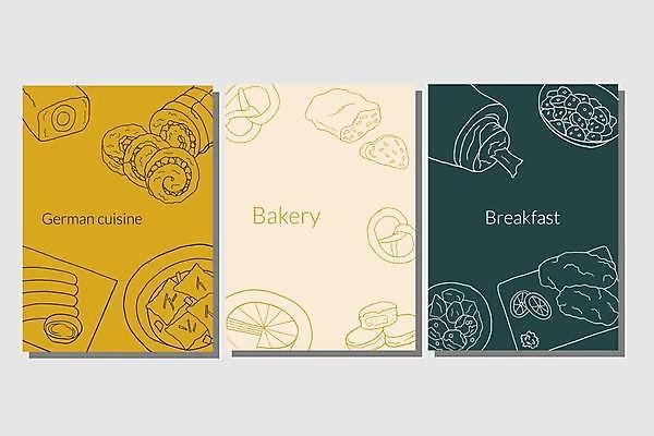 EPS 해외이미지 무료이미지 디자인 배너 포스터 음식 일러스트 요리 식당 식사 저녁식사 카페 그릴 낙서 만화 스케치 굽기 메뉴 그림 레시피 점심식사 브레첼 맛있는 해외202105 해외일러스트 주방용품 디저트 미술 상점 구이 파일형식 벡터 무료콘텐츠