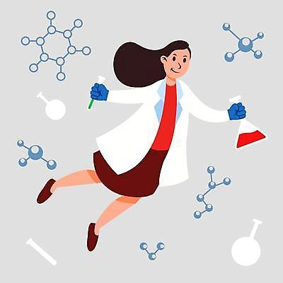 EPS 해외이미지 무료이미지 직업 캐릭터 여자 안경 과학 일러스트 실험 사람 약 코트 흰색 업무 실험실 플랫 만화 과학자 분석 호기심 원자 튜브 공식 해결 고립 물리학 반응 화학물질 스타일 해외202105 해외일러스트 일러캐릭터 잡화 교육 감정 컬러 컨셉 의학 외투 작업 화학 물리 학자 파일형식 벡터 무료콘텐츠 상의 옷
