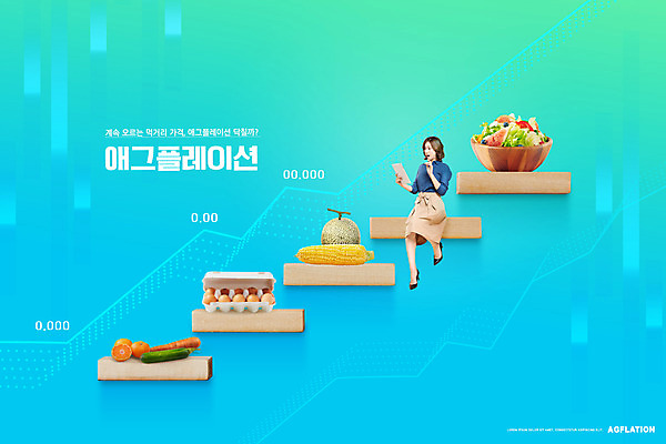 전신 PSD 편집이미지 여자 하늘색 채소 식재료 귤 선반 옥수수 한명 들기 20대 성인 타이포그라피 계란 당근 샐러드 한국인 메론빵 성인여자한명만 인플레이션 애그플레이션 이미지편집 문자 1 음식 빵 가구 과일 모션 곡류 뿌리채소 사람 동양인 청년 경제 파란색 알 여자한명만 성인여자만 파일형식