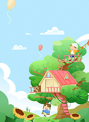 전신 나무 구름 여자 남자 어린이 일러스트 해바라기 서기 소녀 소년 두명 그네 어린이상상 풍선 나무집 그네타기 가랜드 상상랜드 상상력 어린이만 동심 국내일러스트 AI파일 자연요소 식물 꽃 모션 상상 놀이 주택 사람 파티용품 파일형식 벡터