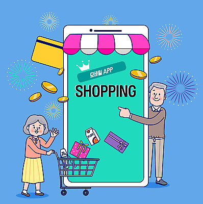 전신 여자 노년 남자 일러스트 두명 선물상자 실버라이프 스마트폰 디지털 노부부 동전 쇼핑카 가리킴 신용카드 손인사 온라인쇼핑 모바일쇼핑 차양막 노인만 실버서퍼 스토어 국내일러스트 AI파일 라이프스타일 부부 돈 선물 사람 손짓 성인 금융 핸드폰 스마트기기 쇼핑 상자 카트 인사 신조어 온라인 차양 성인만 파일형식 벡터