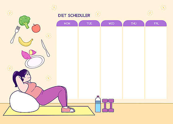 전신 PSD 접시 여자 포크 다이어트 일러스트 바나나 한명 성인 운동복 운동 아령 매트 짐볼 나이프 계획표 사과 브로콜리 물병 비만 고구마 스케줄러 성인여자한명만 홈트레이닝 국내일러스트 1 식기 옷 채소 과일 뿌리채소 건강 사람 칼 계획 물통 몸매 여자한명만 성인여자만 파일형식