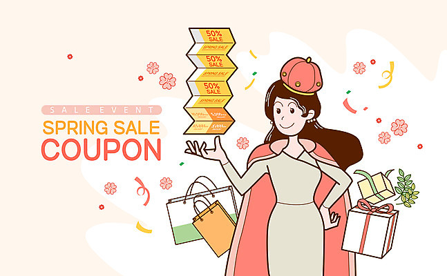 전신 PSD 여자 꽃 허리손 일러스트 왕관 한명 상반신 성인 타이포그라피 선물상자 쇼핑 쇼핑백 벚꽃 망토 꽃가루 여왕 반값 봄맞이 할인쿠폰 성인여자한명만 국내일러스트 식물 문자 1 포즈 가방 선물 사람 상자 세일 봄 가루 쿠폰 여자한명만 성인여자만 파일형식