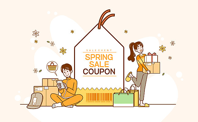 전신 PSD 여자 남자 꽃 말풍선 일러스트 들기 앉기 성인 타이포그라피 두명 선물상자 스마트폰 운동복 쇼핑 쇼핑백 꼬리표 주황색 장바구니 쿠폰 바코드 택배상자 봄맞이 성인만 국내일러스트 식물 문자 옷 컬러 가방 모션 선물 사람 핸드폰 스마트기기 상자 라벨 바구니 봄 택배 파일형식