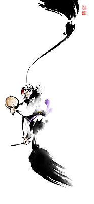 PSD 남자 일러스트 캘리그라피 붓터치 한명 들기 상반신 성인 전통놀이 풍물놀이 동양화 번짐 낙관 소고 상모 농악꾼 상모돌리기 성인남자한명만 국내일러스트 1 전통 모션 놀이 타악기 국악기 국악 미술 사람 남자한명만 성인남자만 파일형식 효과