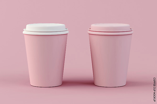 PSD 편집 편집이미지 분홍색 사람없음 3D 커피잔 디지털합성 컵뚜껑 테이크아웃컵 목업 편집소스 편집3D 커피 컬러 잔 컵 뚜껑 파일형식