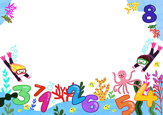 전신 PSD 여자 어린이교육 어린이 바다 일러스트 프레임 어류 소녀 두명 숫자 스노클링 산호초 문어 수학교육 해파리 소녀만 국내일러스트 문자 교육 연체동물 사람 수중동물 수상스포츠 수학 수중식물 자포동물 여자만 어린이만 파일형식