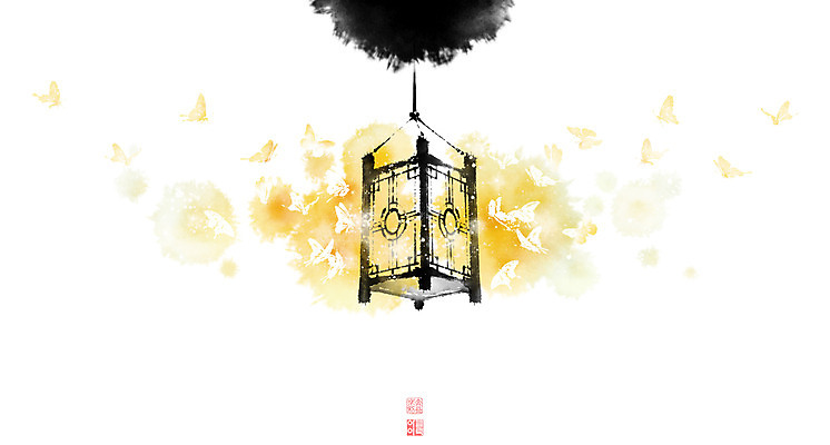 PSD 문양 나비 여러마리 일러스트 캘리그라피 붓터치 사람없음 등불 동양화 번짐 낙관 국내일러스트 다수 곤충 조명 미술 파일형식 효과