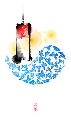 PSD 나비 여러마리 일러스트 캘리그라피 붓터치 사람없음 등불 동양화 청사초롱 태극 번짐 낙관 국내일러스트 문양 다수 곤충 조명 미술 초롱 파일형식 효과