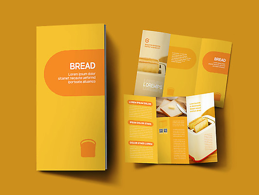 템플릿 표지디자인 표지 ZIP 내지 리플렛 3단접지 팜플렛 사람없음 주황색 나이프 식빵 토스트 버터 QR코드 구독 잼나이프 토스트기 구독경제 이미지템플릿 AI파일 식기 빵 컬러 경제 가전제품 칼 파일형식 벡터