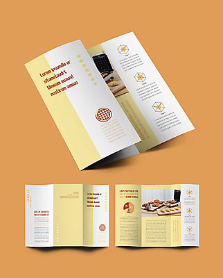 템플릿 표지디자인 표지 ZIP 내지 리플렛 3단접지 집게 팜플렛 사람없음 노란색 와플 구독 와플메이커 구독경제 크로플 이미지템플릿 AI파일 컬러 디저트 경제 파일형식 벡터