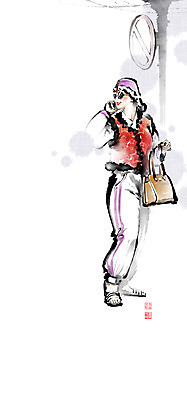 전신 PSD 여자 패션 가방 일러스트 장신구 캘리그라피 붓터치 한명 들기 성인 스마트폰 운동복 선글라스 핸드백 조끼 한복 동양화 퓨전 번짐 낙관 통화 인물화 성인여자한명만 국내일러스트 1 한국전통 잡화 옷 안경 모션 미술 사람 핸드폰 스마트기기 외투 전통의상 그림 여자한명만 성인여자만 파일형식 효과