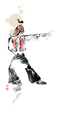 전신 PSD 패션 남자 일러스트 캘리그라피 붓터치 한명 서기 성인 선글라스 가리킴 춤 조끼 한복 동양화 퓨전 번짐 낙관 짚신 갑옷 나팔바지 인물화 성인남자한명만 국내일러스트 투구모자 1 한국전통 안경 신발 바지 모션 문화예술 전통소품 미술 사람 손짓 외투 보호장비 전통의상 그림 남자한명만 성인남자만 파일형식 효과