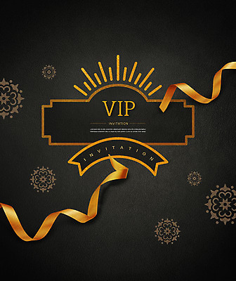 PSD 편집이미지 문양 리본 사람없음 검은색 금색 고급 초대장 VIP 이미지편집 컬러 컨셉 카드_감사 파일형식
