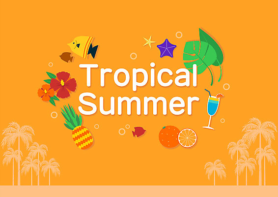 오렌지 일러스트 불가사리 타이포그라피 사람없음 여름 여름휴가 바캉스 야자수 주황색 칵테일 열대어 파인애플 몬스테라 열대꽃 트로피컬아트 국내일러스트 AI파일 나무 식물 문자 계절 꽃 컬러 과일 휴가 극피동물 주류 어류 열대과일 그림 파일형식 벡터 여름_계절