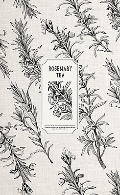 PSD 일러스트 사람없음 라벨 로즈메리 한방차 허브차 국내일러스트 프레임 차_음료 전통차 허브 파일형식