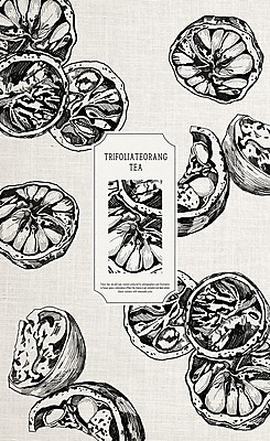 PSD 일러스트 사람없음 라벨 탱자 한방차 국내일러스트 열매 프레임 차_음료 전통차 파일형식