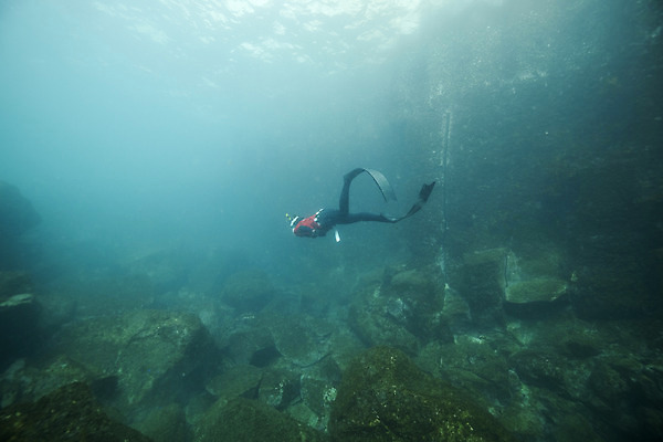 포토 JPG 전신 여자 바다 한명 성인 옆모습 30대 제주도 바닷속 수영 한국인 돌_바위 잠수부 성인여자한명만 수중사진 프리다이빙 국내포토 1 뷰포인트 한국 사람 동양인 장년 수중 수상스포츠 전문직 여자한명만 성인여자만 파일형식