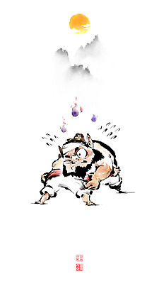 전신 PSD 남자 일러스트 캘리그라피 붓터치 산 전래동화 성인 두명 태양 잡기 동양화 도깨비 땀 번짐 낙관 씨름 도깨비캐릭터 샅바 민담 힘듦 성인남자만 도깨비불 국내일러스트 일러캐릭터 자연요소 캐릭터 스포츠용품 스포츠 컨셉 모션 동화 미술 사람 전통놀이 남자만 성인만 파일형식 효과