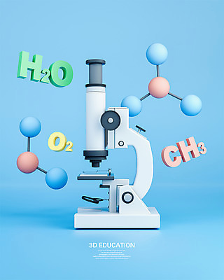 PSD 편집 편집이미지 교육 과학 하늘색 현미경 사람없음 3D 디지털합성 과학교육 원소기호 에듀 에듀케이션 화학구조 편집소스 편집3D 기호 실험기구 파란색 화학 파일형식