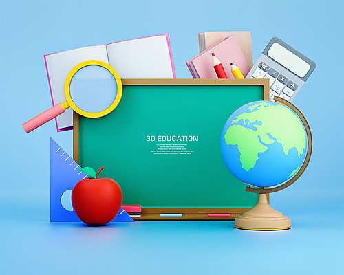 PSD 편집 편집이미지 교육 돋보기 프레임 사람없음 책 파란색 연필 지구본 3D 칠판 계산기 사과 디지털합성 삼각자 빨간펜 에듀 에듀케이션 편집소스 편집3D 컬러 과일 문구용품 학용품 자 필기구 펜 장비 파일형식