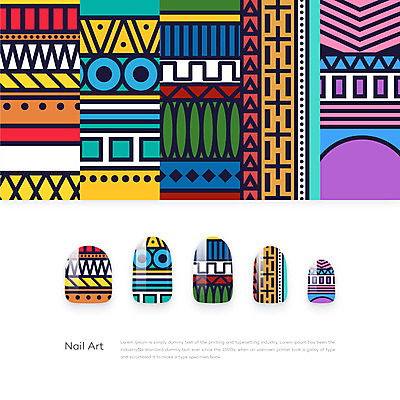 백그라운드 패턴 일러스트 사람없음 네일아트 손톱 기하학 네일아트모형 국내일러스트 AI파일 손 무늬 뷰티 모형 파일형식 벡터