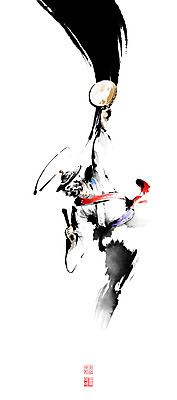 PSD 남자 일러스트 캘리그라피 붓터치 타악기 한명 들기 상반신 성인 도장 전통놀이 한복 풍물놀이 동양화 번짐 낙관 소고 상모 성인남자한명만 국내일러스트 1 한국전통 전통 악기 모션 놀이 국악기 국악 미술 사람 전통의상 남자한명만 성인남자만 파일형식 효과