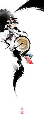 PSD 남자 일러스트 캘리그라피 붓터치 국악기 한명 들기 상반신 성인 도장 전통놀이 한복 풍물놀이 동양화 장구 번짐 낙관 상모 성인남자한명만 국내일러스트 1 한국전통 전통 악기 모션 놀이 타악기 국악 미술 사람 전통의상 남자한명만 성인남자만 파일형식 효과