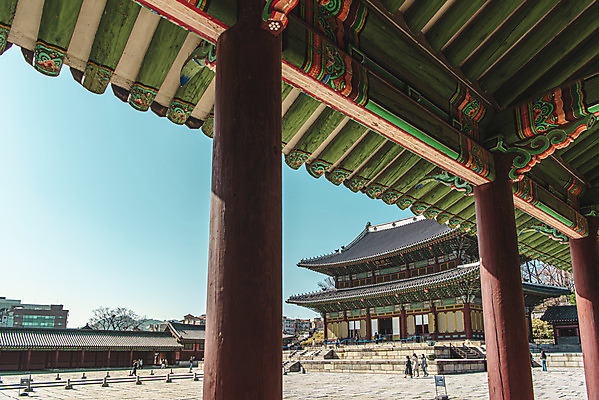 포토 JPG 주간 서울 사람없음 야외 관광지 봄풍경 세계문화유산 국보 처마 창덕궁 인정전 국내포토 자연요소 여행 한국 풍경 봄 궁전 문화재 파일형식