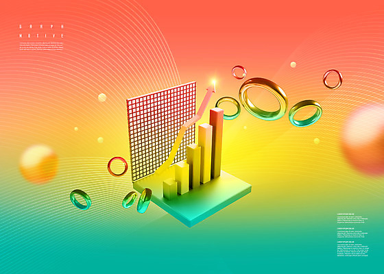 PSD 편집이미지 화살표 그래픽백그라운드 사람없음 빛 컬러풀 고리 막대그래프 상승 입체도형 이미지편집 도형 컬러 백그라운드 컨셉 그래프 그래픽 입체 파일형식