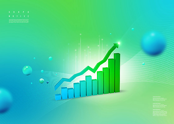 PSD 편집이미지 화살표 그래픽백그라운드 사람없음 초록색 빛 원형 막대그래프 상승 이미지편집 도형 컬러 백그라운드 컨셉 그래프 그래픽 파일형식