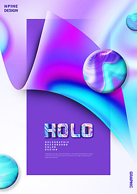 PSD 편집이미지 그래픽백그라운드 타이포그라피 사람없음 보라색 원형 입체도형 홀로그램 이미지편집 도형 문자 컬러 백그라운드 그래픽 입체 파일형식