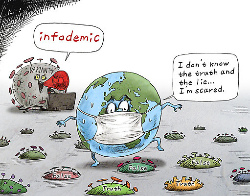 PSD 지구 말풍선 일러스트 마스크 사람없음 확성기 위험 무서움 사회이슈 공포 거짓 몬스터 신종바이러스 지뢰 진실 피하기 한발서기 코로나바이러스 가짜뉴스 팬데믹 변이 델타변이바이러스 국내일러스트 감정 컨셉 모션 서기 바이러스 파일형식