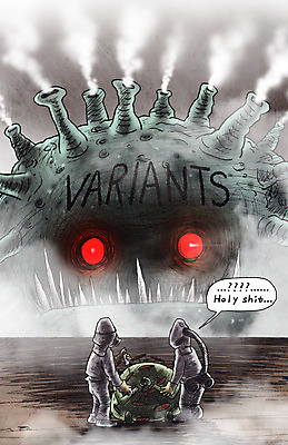 전신 PSD 남자 말풍선 일러스트 서기 성인 두명 놀람 의료진 연기 사회이슈 구속 공포 당황 몬스터 신종바이러스 성인남자만 코로나바이러스 팬데믹 변이 델타변이바이러스 국내일러스트 직업 감정 컨셉 의학 모션 표정 사람 바이러스 남자만 성인만 파일형식