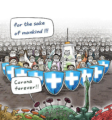 PSD 여자 노년 남자 말풍선 일러스트 주사기 마스크 들기 여러명 상반신 청년 성인 의료진 칼 군중 사회이슈 전쟁 방패 국민 몬스터 방역 백신 신종바이러스 코로나바이러스 팬데믹 변이 델타변이바이러스 국내일러스트 직업 다수 컨셉 의학 의료기기 모션 사람 바이러스 파일형식