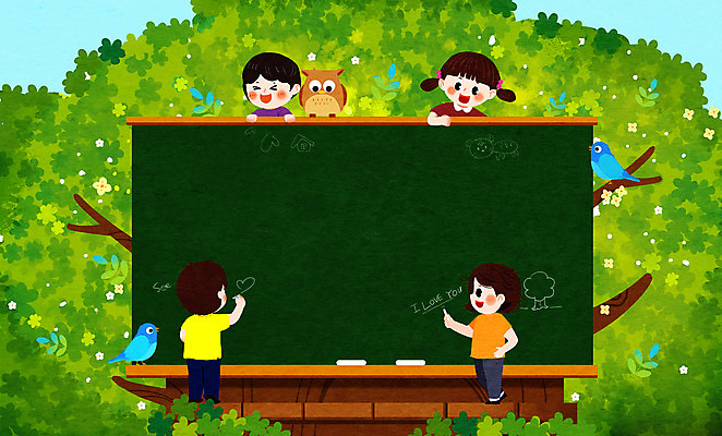 전신 PSD 나무 여자 남자 어린이 일러스트 조류 나뭇잎 상상일러스트 세마리 서기 들기 소녀 소년 여러명 상반신 초록색 칠판 낙서 어린이상상 부엉이 어린이만 동심 국내일러스트 식물 동물 컬러 다수 잎 모션 상상 3 사람 파일형식