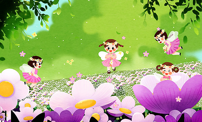 전신 PSD 여자 꽃 어린이 꽃밭 일러스트 나뭇잎 요정 상상일러스트 소녀 여러명 상반신 연두색 비행 즐거움 어린이상상 소녀만 동심 국내일러스트 식물 감정 다수 잎 상상 사람 초록색 여자만 어린이만 파일형식