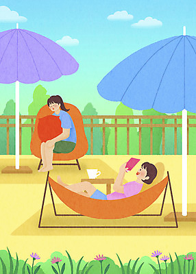 전신 PSD 여자 여유 의자 일러스트 난간 휴가 들기 앉기 성인 두명 책 여름 눕기 독서 파라솔 잠 커피잔 옥상 힐링 해먹 성인여자만 루프탑 스테이케이션 국내일러스트 라이프스타일 계절 감정 커피 가구 모션 잔 사람 파티 침대 신조어 여자만 성인만 파일형식