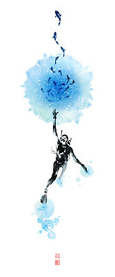 전신 PSD 일러스트 캘리그라피 붓터치 어류 한명 성인 바닷속 수영 스쿠버다이빙 번짐 낙관 잠수복 스쿠버다이버 손뻗기 성인한명만 물고기떼 국내일러스트 1 옷 모션 사람 수중 수중동물 수상스포츠 성인만 파일형식 효과