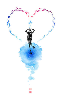 전신 PSD 일러스트 캘리그라피 붓터치 어류 한명 성인 바닷속 하트 스쿠버다이빙 번짐 낙관 잠수복 스쿠버다이버 손하트 성인한명만 물고기떼 국내일러스트 모양 1 옷 사람 손짓 수중 수중동물 수상스포츠 성인만 파일형식 효과