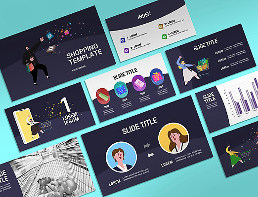 전신 템플릿 여자 남자 비즈니스 그래프 여러명 성인 스마트폰 쇼핑 세트 쇼핑백 걷기 검은색 자료 쇼핑카 가리킴 PPT 프레젠테이션 분석 문서템플릿 성인만 애니형PPT 9P 이미지템플릿 컬러 다수 컨셉 가방 모션 사람 손짓 핸드폰 스마트기기 카트 파일형식