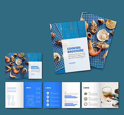 템플릿 ZIP 리플렛 식재료 밥 조개 새우 저울 요리 팜플렛 사람없음 파란색 굴 소라 해산물 거품기 뒤집개 가리비 나무숟가락 미역국 인디자인 INDD 이미지템플릿 음식 컬러 주방용품 어패류 갑각류 숟가락 국 파일형식