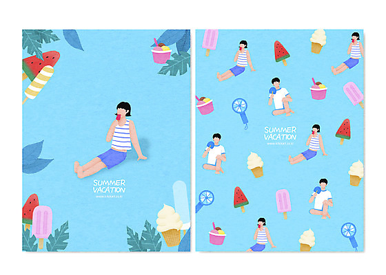 전신 PSD 여자 남자 하늘색 패턴 일러스트 나뭇잎 아이스크림 들기 앉기 여러명 상반신 성인 여름휴가 바캉스 패턴백그라운드 부채 먹기 야자수잎 여름라이프 성인만 여름배경 손풍기 국내일러스트 라이프스타일 다수 백그라운드 잎 무늬 모션 휴가 디저트 사람 파란색 선풍기 휴대용 파일형식 여름_계절
