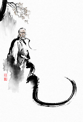 PSD 나무 응시 할아버지 노년 남자 일러스트 캘리그라피 붓터치 수염 한명 상반신 백발 한복 동양화 번짐 낙관 신선도 노인남자한명만 국내일러스트 식물 1 한국전통 헤어스타일 시선 미술 사람 성인 전통의상 남자한명만 노인남자만 파일형식 효과