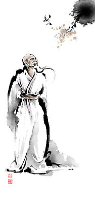 전신 PSD 나무 응시 할아버지 노년 남자 일러스트 캘리그라피 붓터치 나뭇잎 수염 한명 백발 나뭇가지 한복 동양화 번짐 참새 낙관 신선도 노인남자한명만 국내일러스트 식물 1 한국전통 헤어스타일 시선 잎 조류 미술 사람 성인 전통의상 남자한명만 노인남자만 파일형식 효과