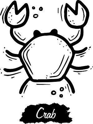 EPS 해외이미지 선 일러스트 사람없음 게 해외일러스트 갑각류 파일형식 벡터