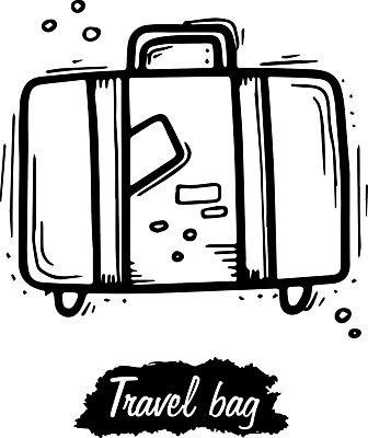 EPS 해외이미지 선 일러스트 사람없음 여행가방 해외일러스트 가방 파일형식 벡터