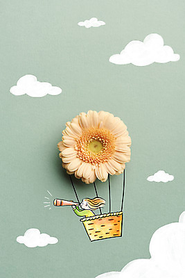 PSD 구름 편집이미지 여자 꽃 어린이 포토일러 한명 들기 소녀 상반신 망원경 열기구 관찰 손그림 감성 민트색 소녀한명만 이미지편집 자연요소 식물 1 컬러 컨셉 항공교통 모션 사람 여자한명만 소녀만 파일형식