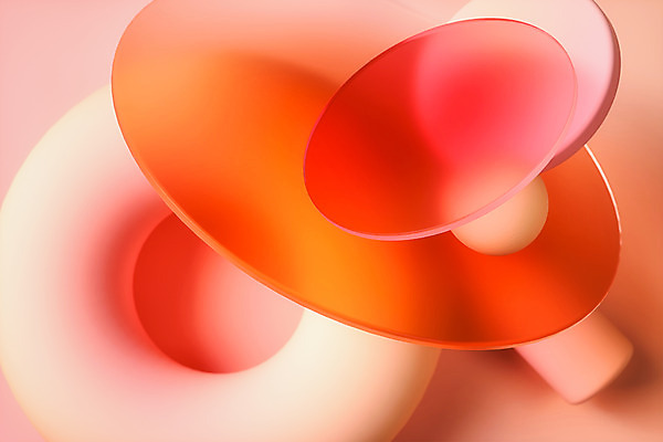 PSD 편집 편집이미지 백그라운드 유리 사람없음 3D 원형 고리 디지털합성 반투명 입체도형 편집소스 코랄 편집3D 도형 컬러 재질 입체 파일형식